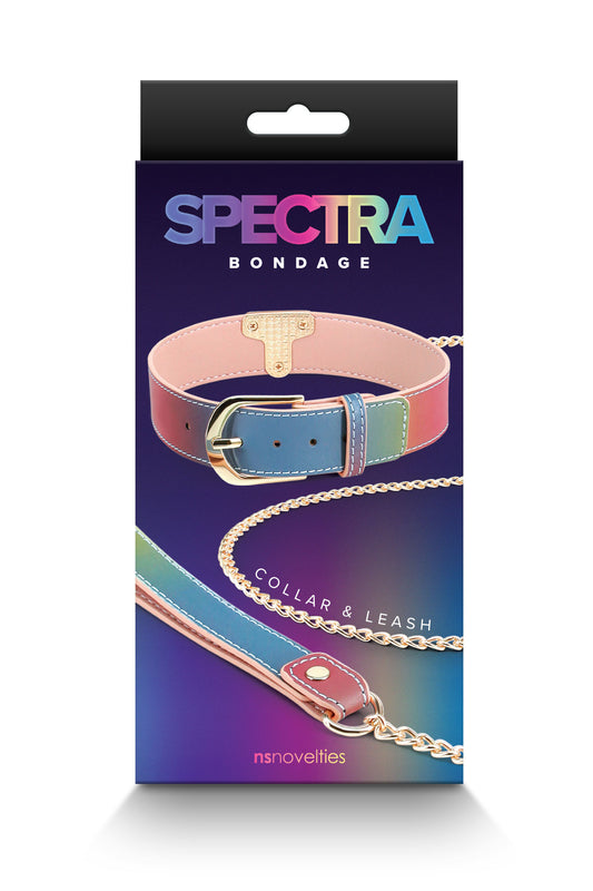 Spectra Bondage - Collar y Correa - Arcoiris