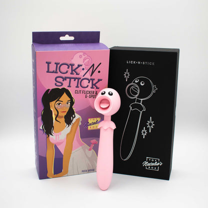 Lick n' Stick Clit Flicker and G-Spot Vibrator - Pink