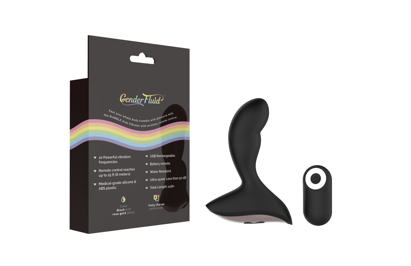 Gender Fluid Rumble Anal Vibe - Black