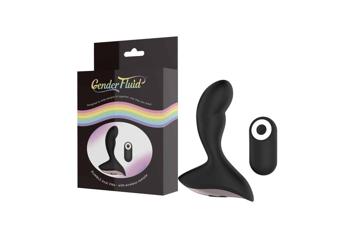 Vibrador anal Gender Fluid Rumble - Negro