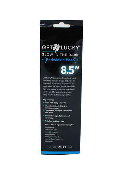 Obtenga Lucky Glow in the Dark Periwinkle Peen - 8.5 pulgadas