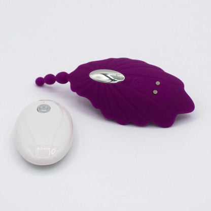 Shell Yeah! Remote Controlled Wearable Panty Vibrator - Purple