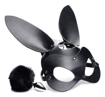 Set de mascarilla y plug anal Bunny Tail