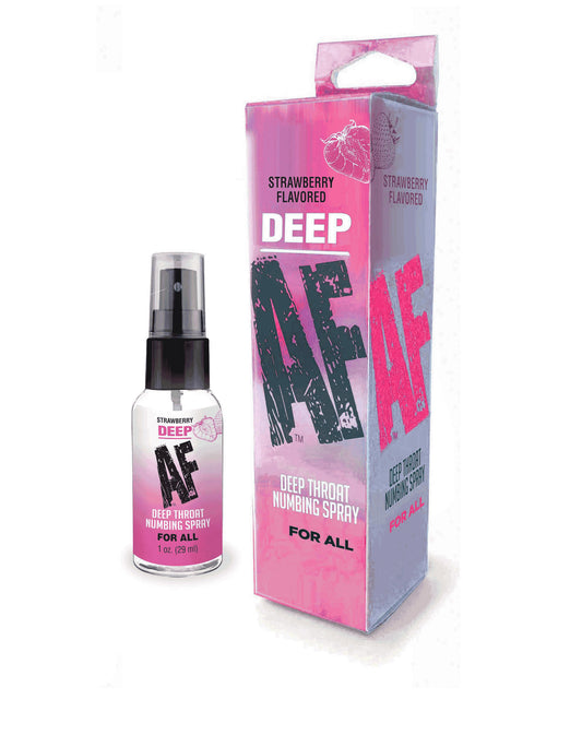 Spray para adormecer la garganta Deep Af, 1 oz, fresa