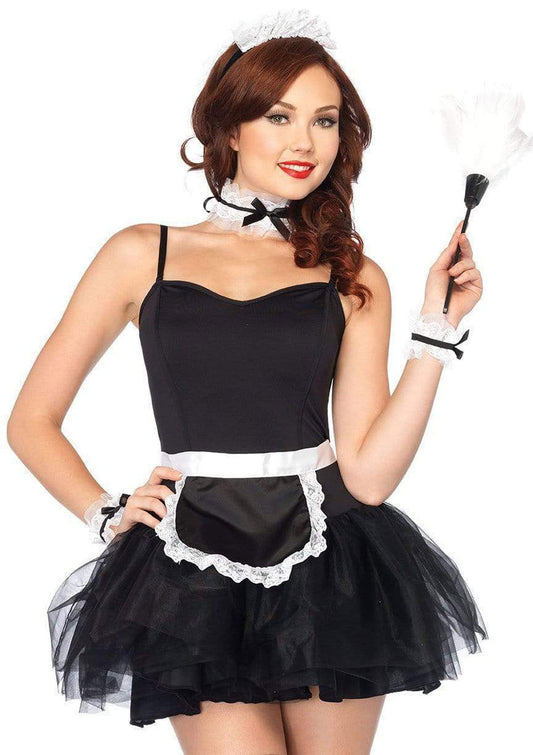 Lace French Maid Costume Kit - Black