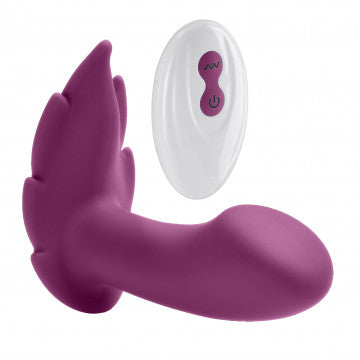 Partner Panty Leaf Vibrator With Remote Control - Plum