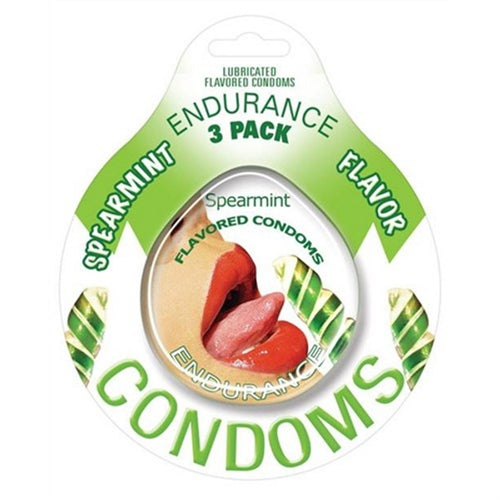 Condones Endurance - Menta verde - Paquete de 3