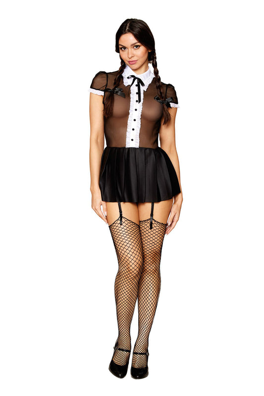 Gothic School Girl - Miss Behavin - One Size - Black