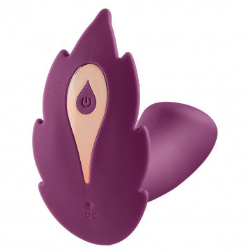 Partner Panty Leaf Vibrator With Remote Control - Plum