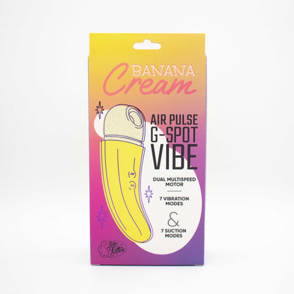 Banana Cream Air Pulse and G-Spot Vibrator - Yellow