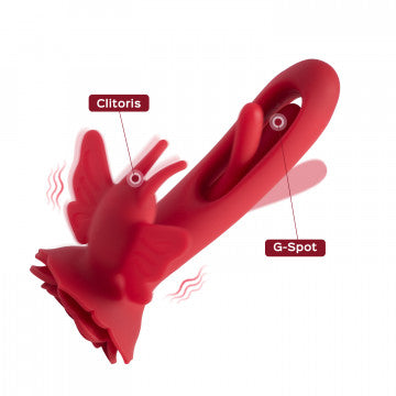 Layla - Vibrador Mariposa para Clítoris y Punto G - Rojo