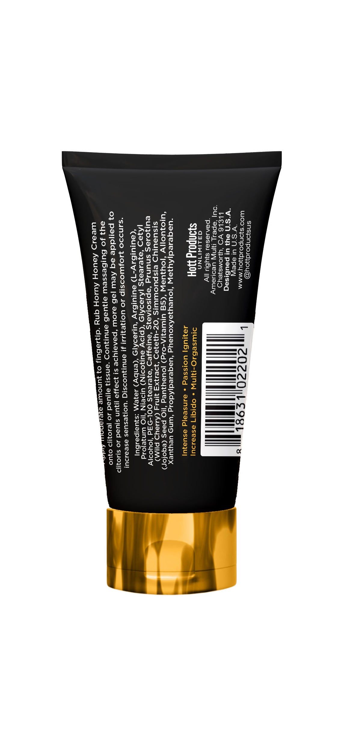 Crema excitante de miel cachonda, tubo de 1 oz