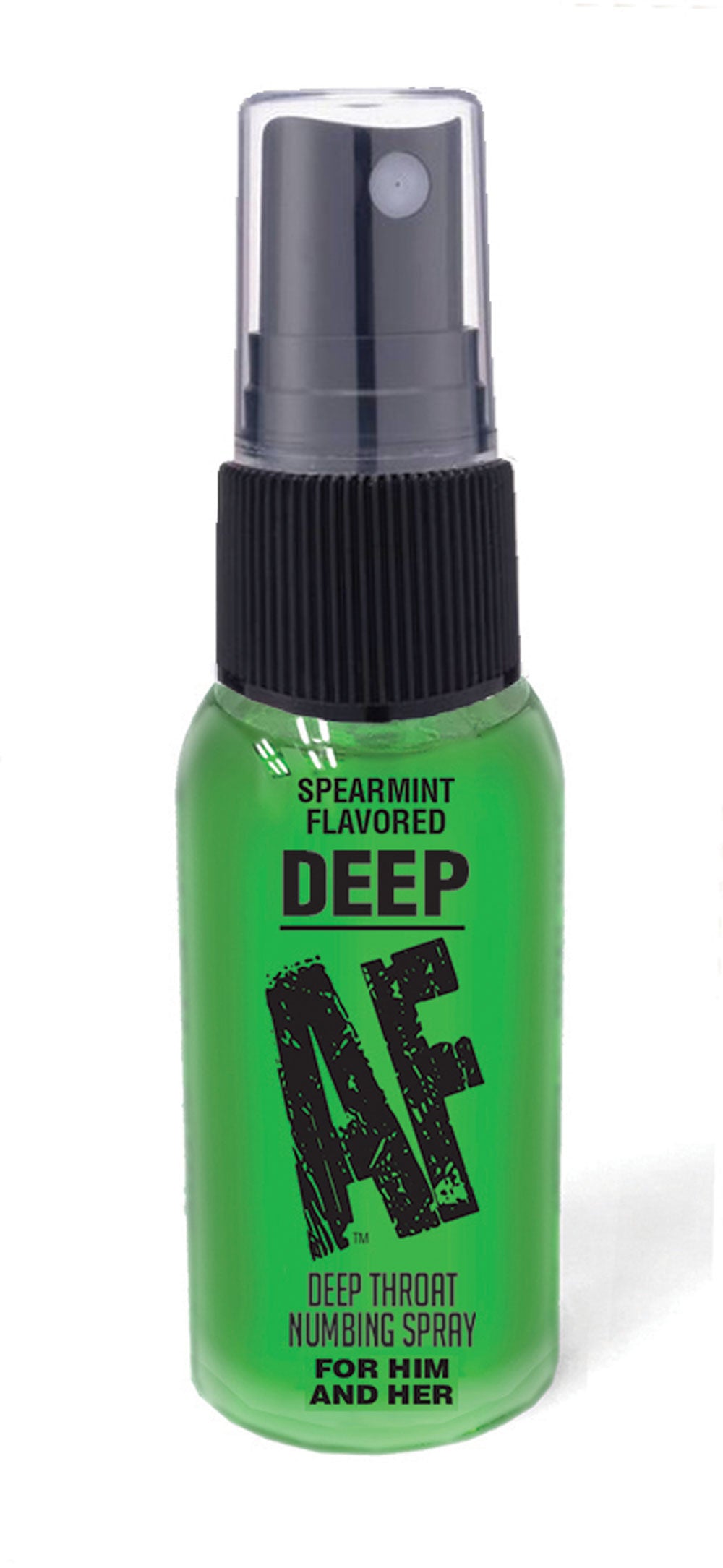 Deep Af - Spray para la garganta profunda con sabor a menta verde - 1 oz