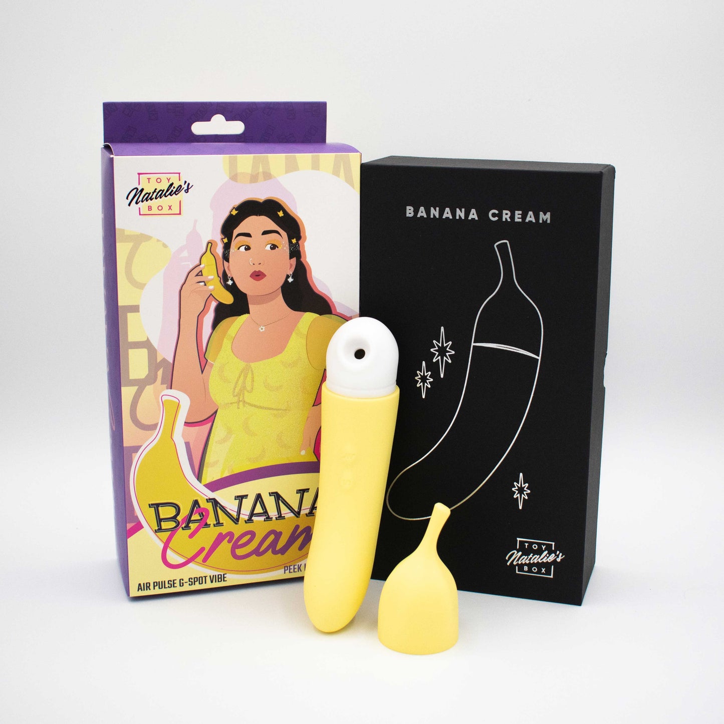 Vibrador Banana Cream Air Pulse y Punto G - Amarillo