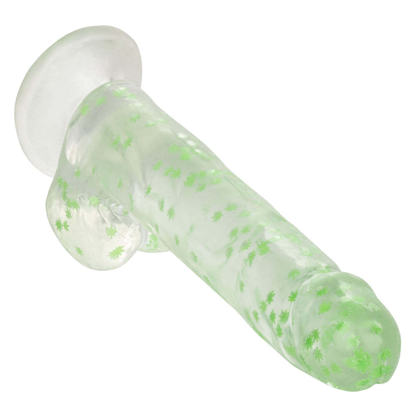 Naughty Bits I Leaf Dick Glow-in-the-Dark Weed Leaf Dildo - Glow in the Dark