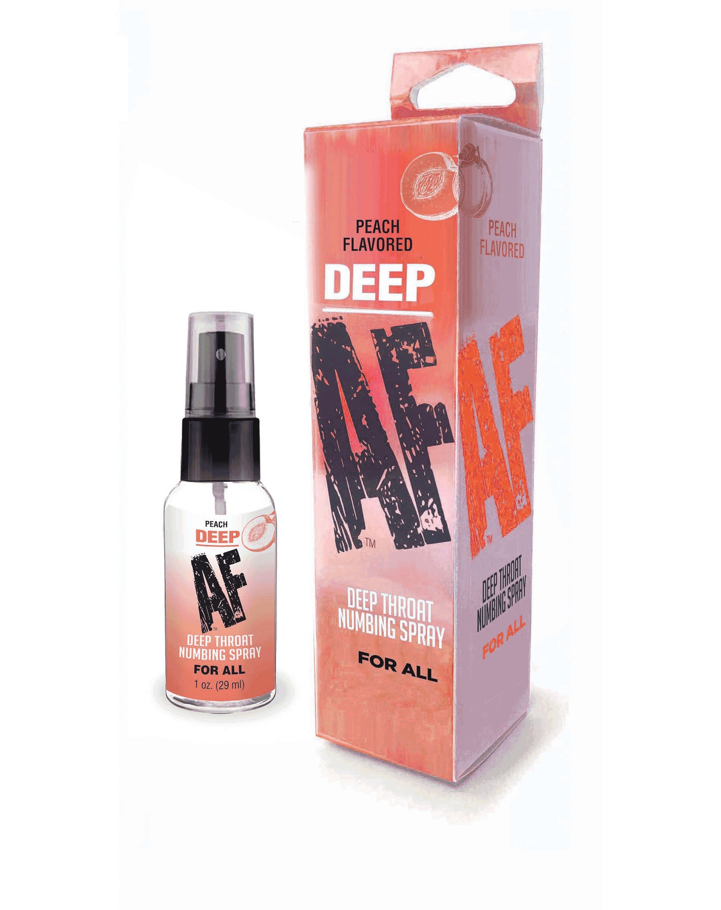 Deep Af Numbing Throat Spray 1 Oz - Peach