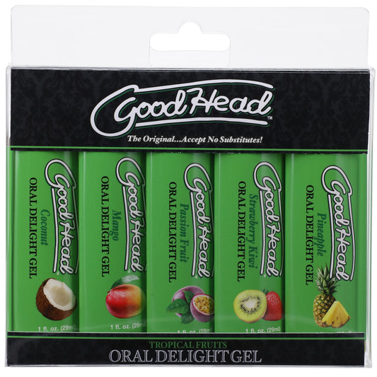 Goodhead - Oral Delight Gel - Tropical Fruits - 5 Pack - 1 Fl. Oz.