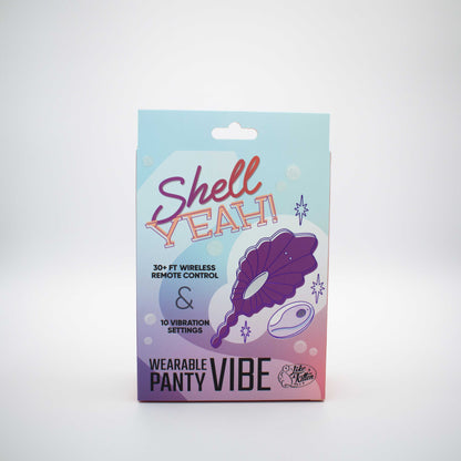 Shell Yeah! Remote Controlled Wearable Panty Vibrator - Purple