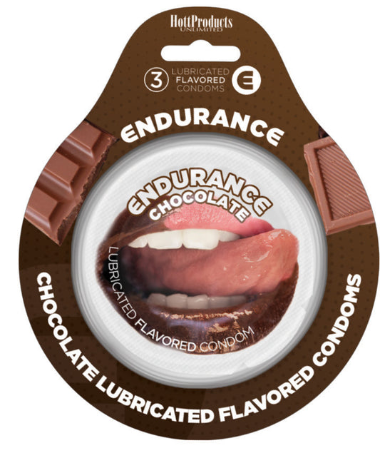 Preservativos Endurance - Chocolate -Paquete de 3