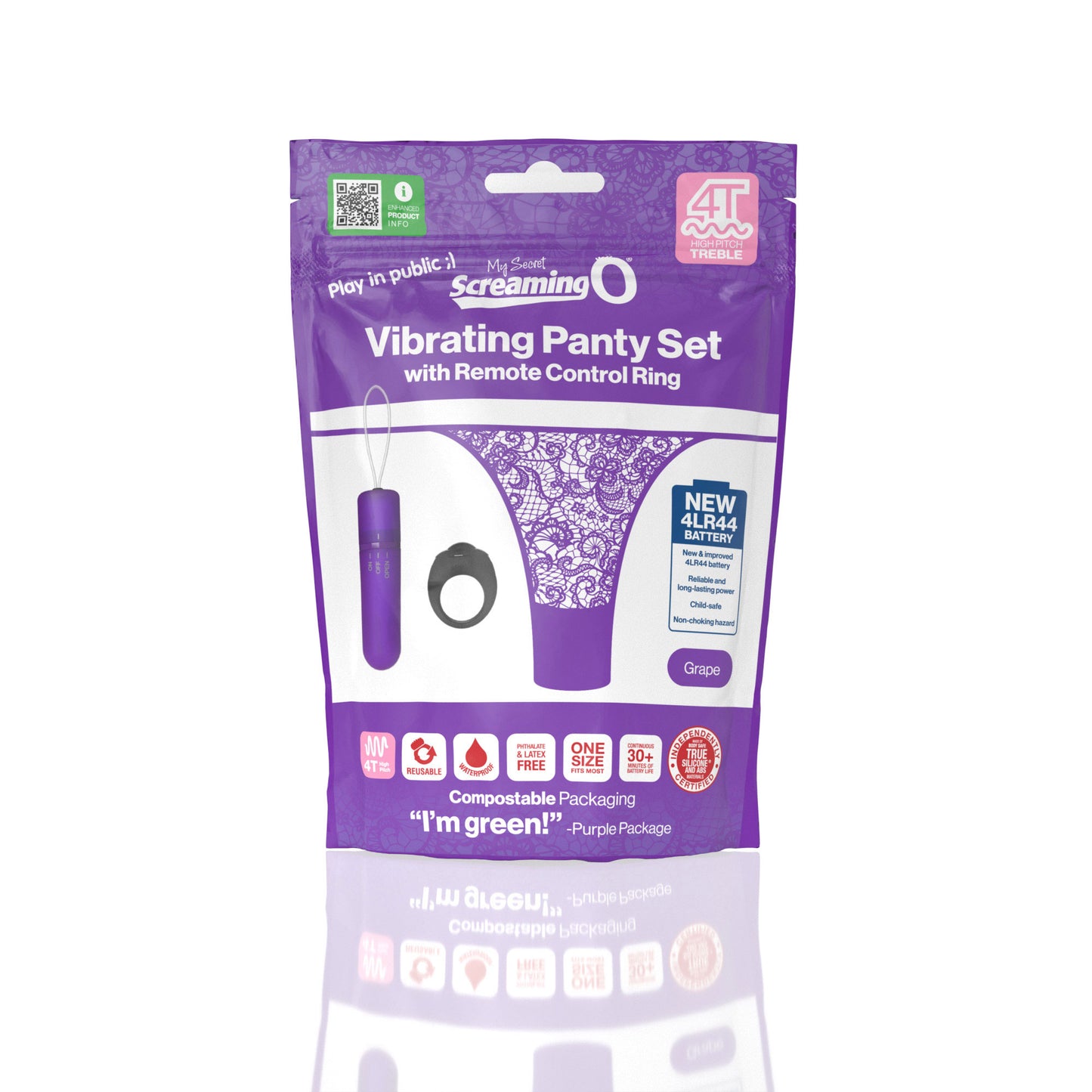 Screaming O 4t - Vibrating Panty Set With Remote Control Ring