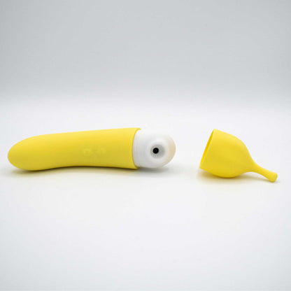 Vibrador Banana Cream Air Pulse y Punto G - Amarillo