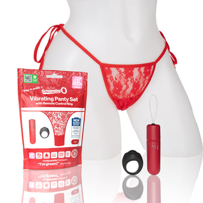 Screaming O 4t - Vibrating Panty Set With Remote Control Ring