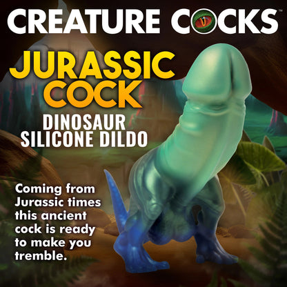 Consolador de silicona Jurassic Cock Dinosaur - Verde/azul