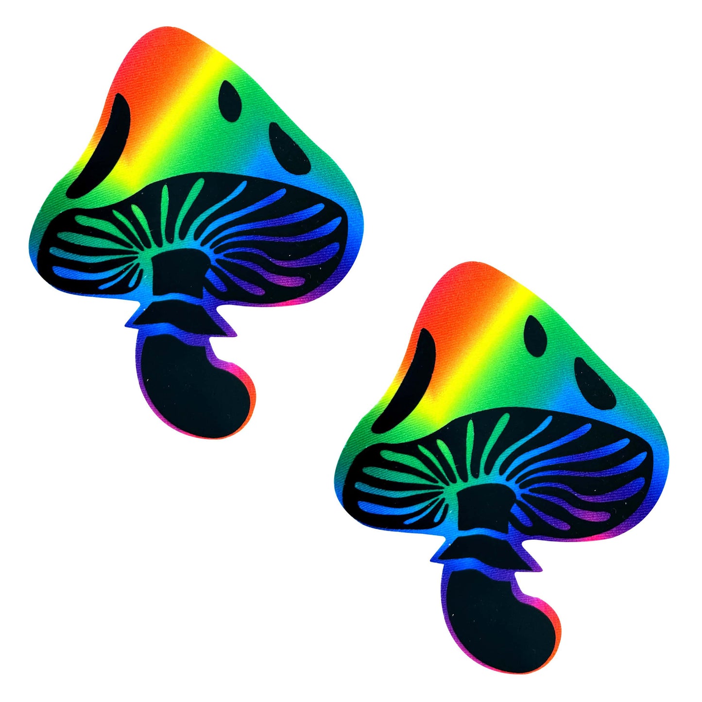 Rainbow Trippin' Psychedelic Toadstool Pastas para cubrir pezones