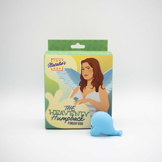 Vibrador tipo bala con dedo jorobado Heavenly - Azul