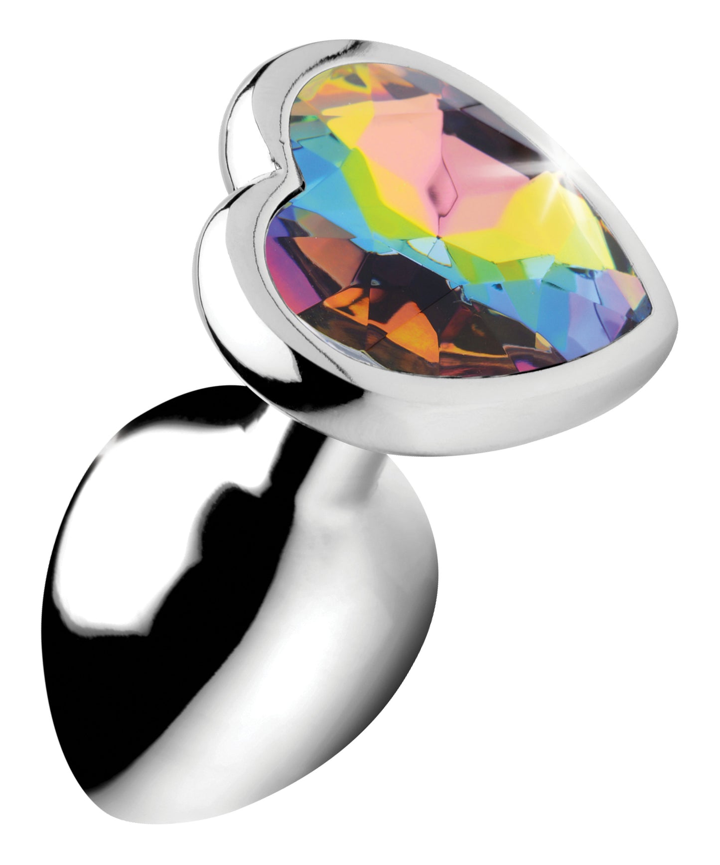 Rainbow Prism Heart Anal Plug